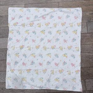 Vintage Hospital Receiving Blanket Baby Ducks Medline Unisex Boy Or Girl 33”x35”